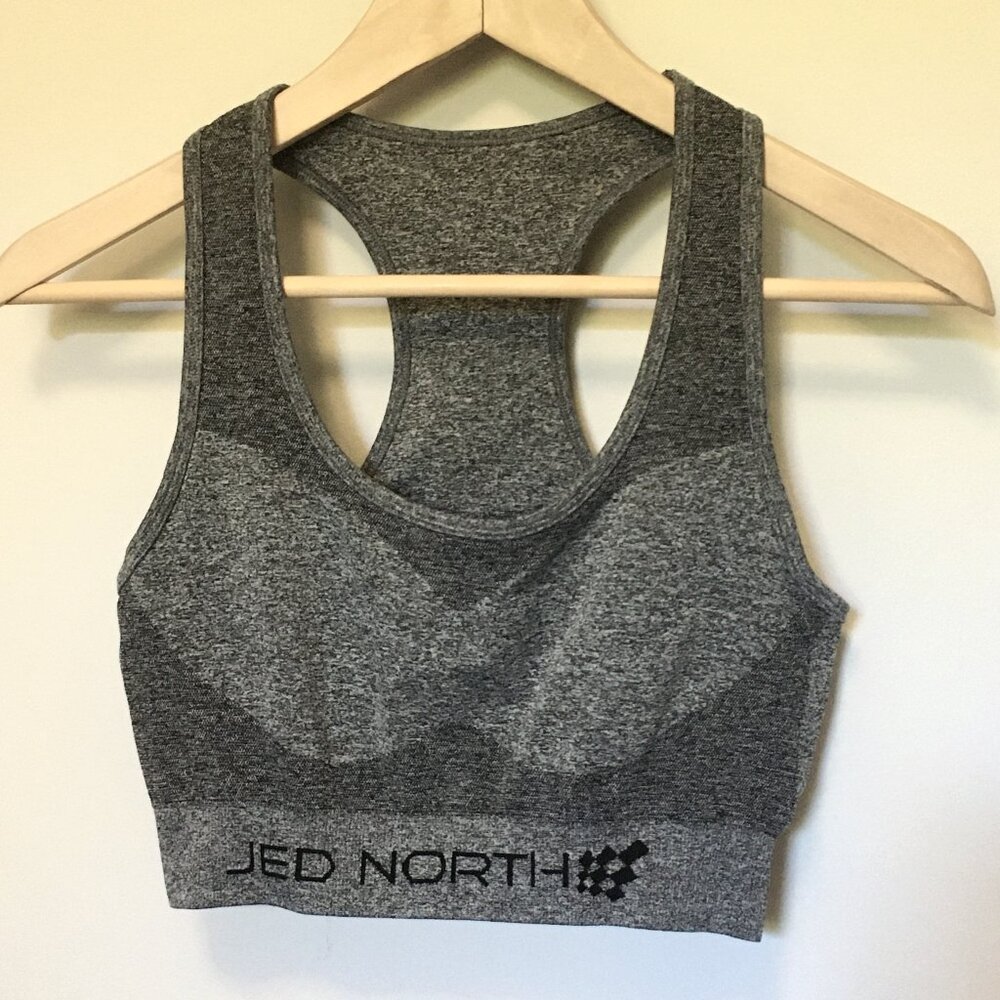 Jed North Salt and Pepper Marled Racerback Sports Bra